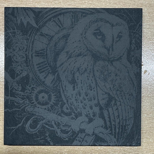 Steampunk Owl Slate Coaster