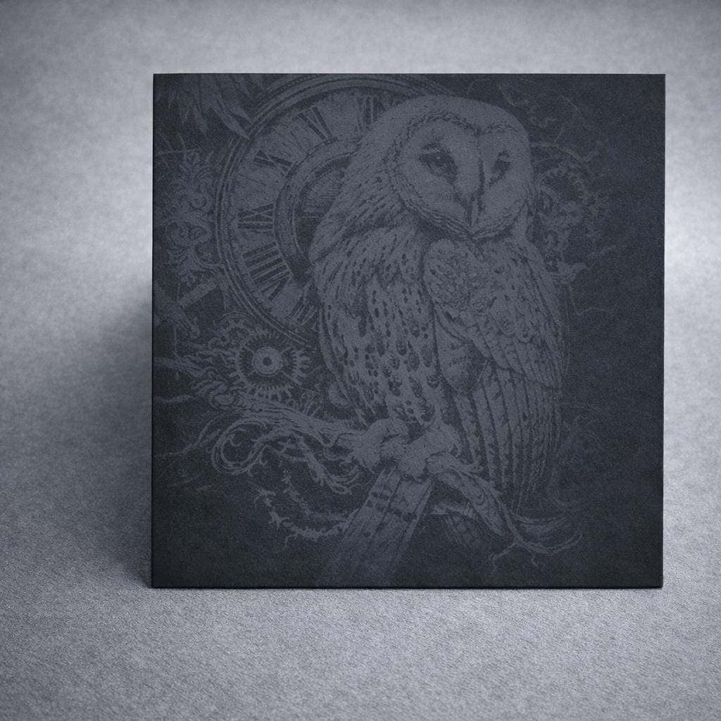 Steampunk Owl Slate Coaster