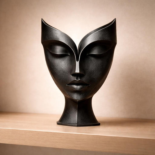 Modern Abstract Face Sculpture