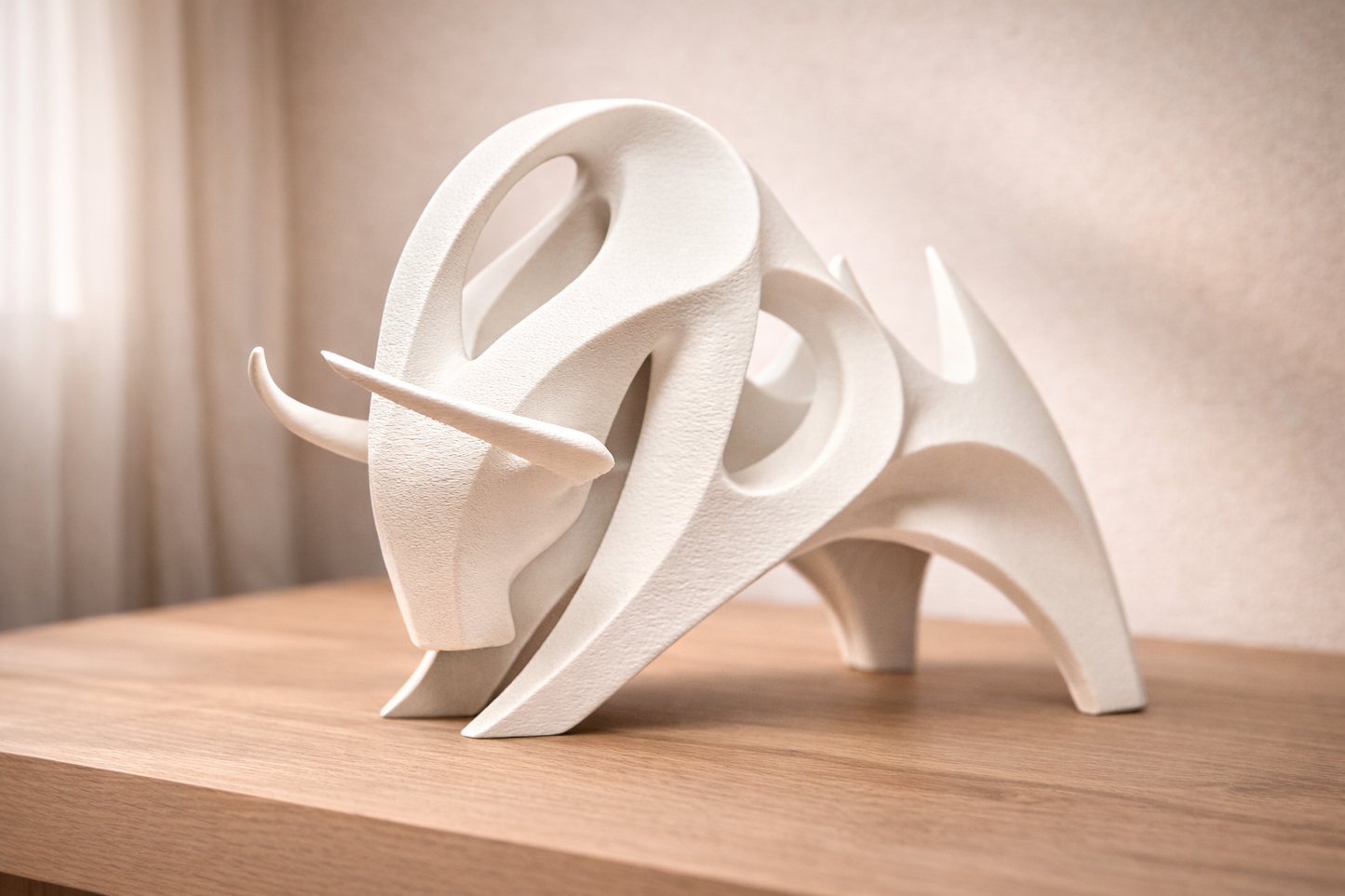 Abstract Bull Sculpture