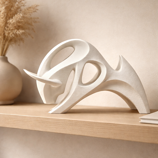 Abstract Bull Sculpture