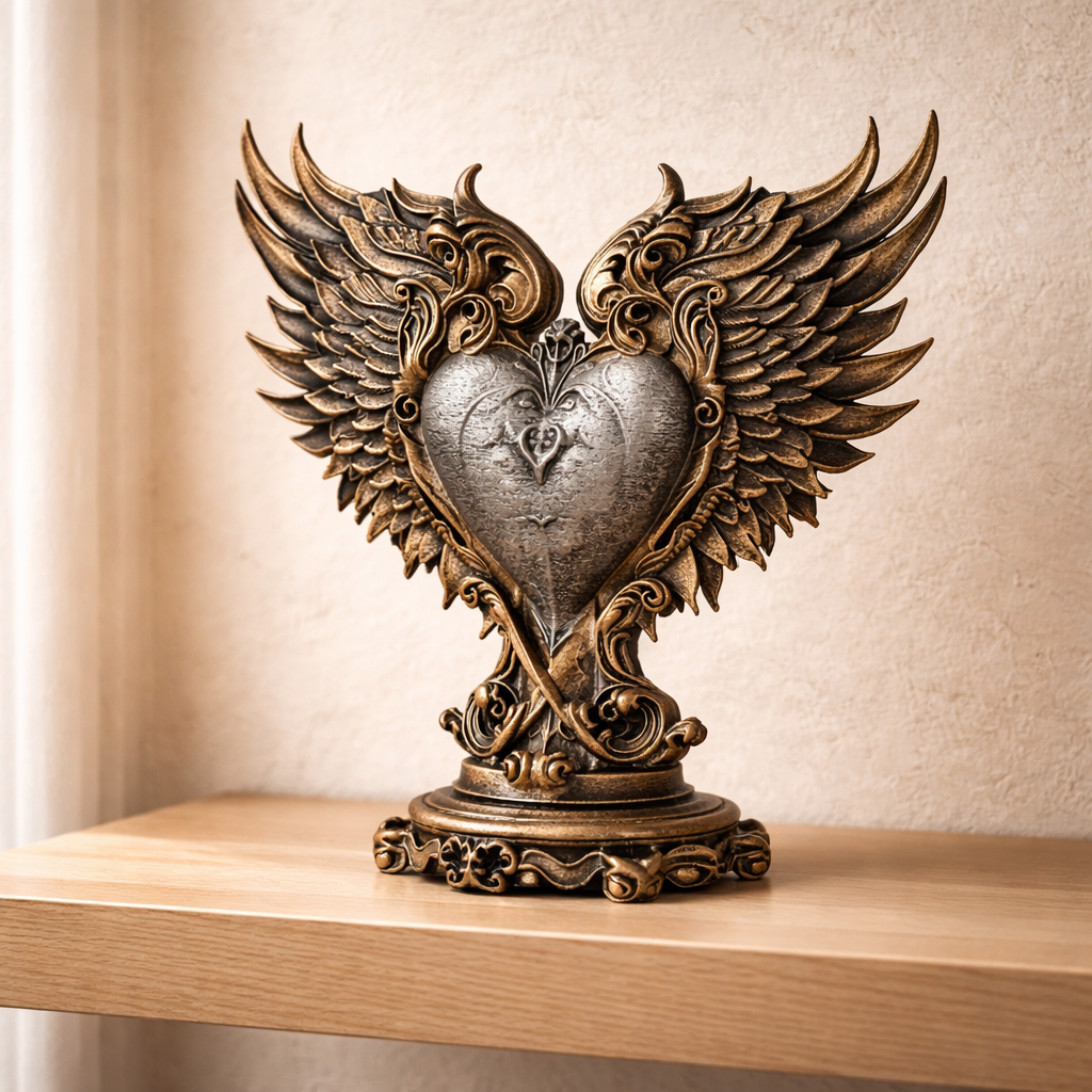 Baroque Winged Heart Ornament