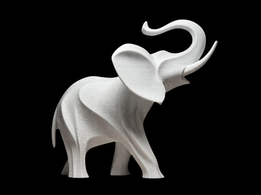 Abstract Elephant Sculpture | Modern Animal Decor | Minimalist Home Ornament | Unique Elephant Gift | Contemporary Shelf Art