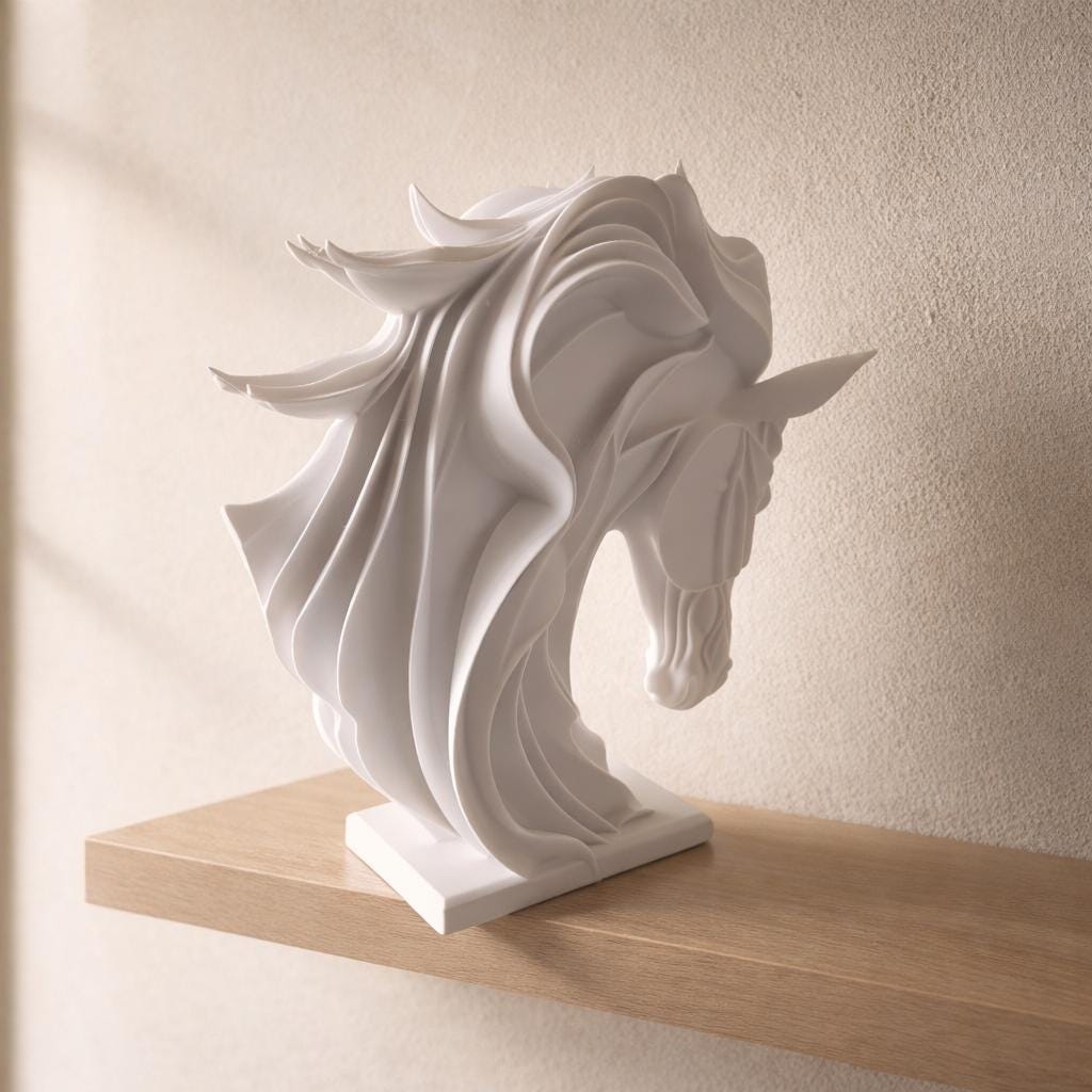 Elegant Horse Head Sculpture