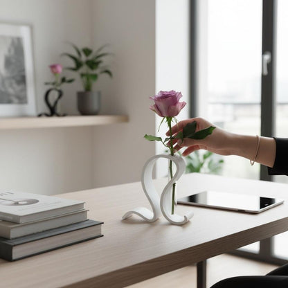 Modern Abstract Test Tube Vase Sculpture, Includes test tubes