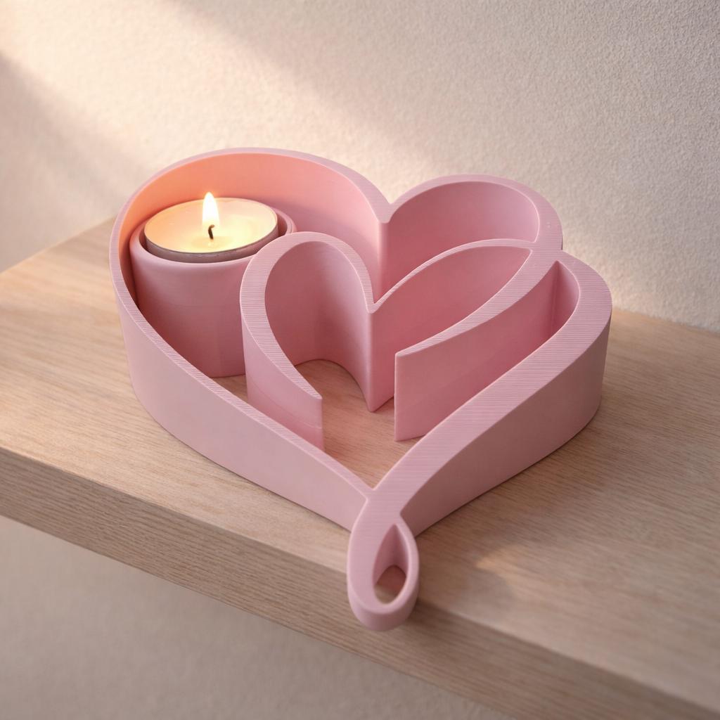 Romantic Heart Tealight Candle Holder