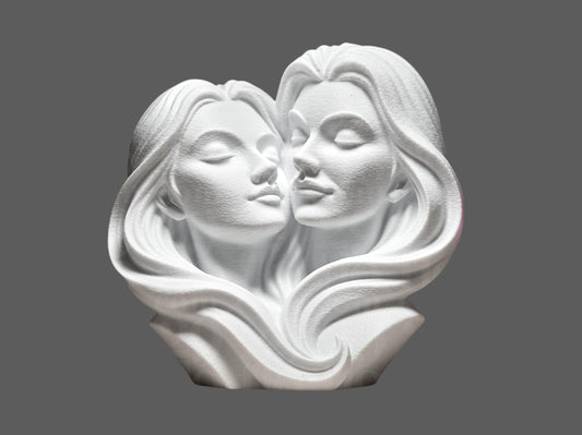 Two Women One Love Romantic Sculpture