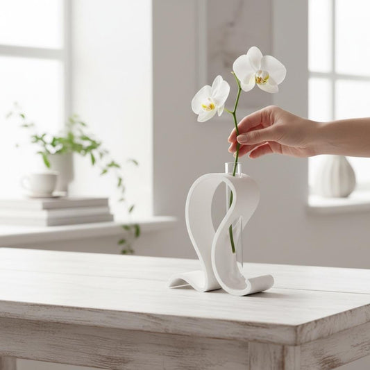 Modern Abstract Test Tube Vase Sculpture, Includes test tubes