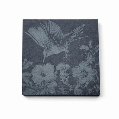 Laser Engraved Hummingbird Slate Coasters