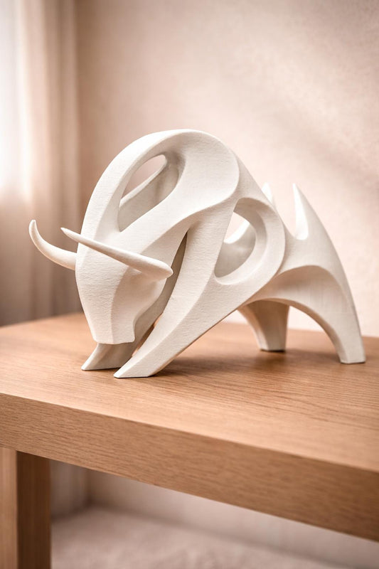 Abstract Bull Sculpture