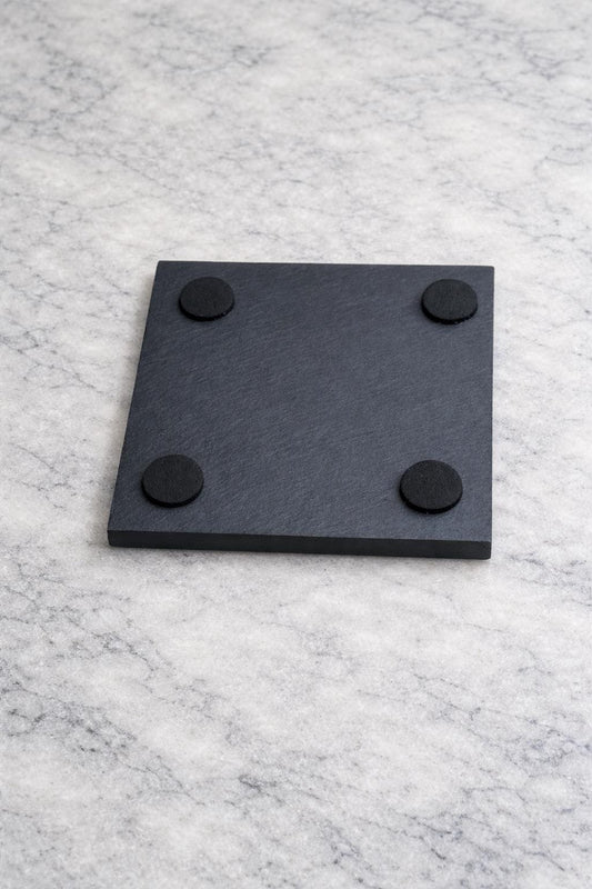 4 x Black Square Coaster