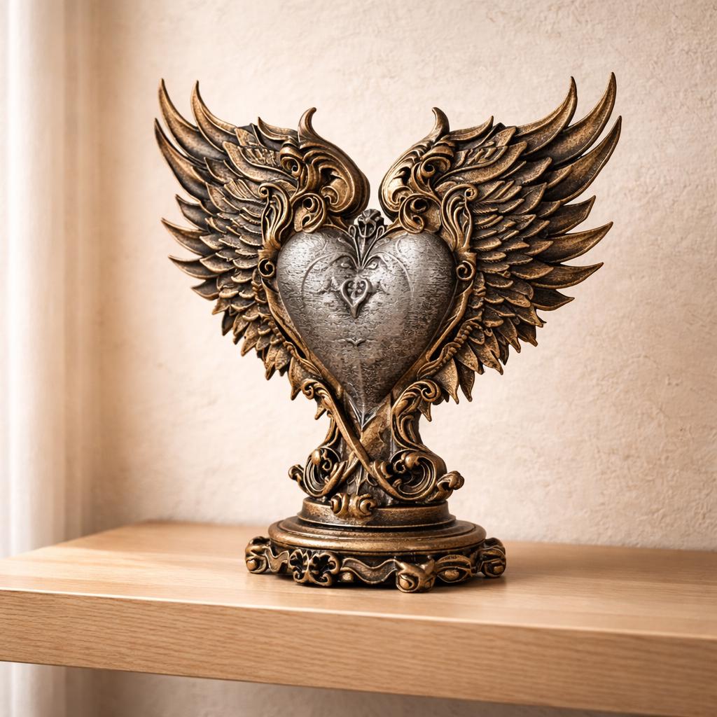 Baroque Winged Heart Ornament