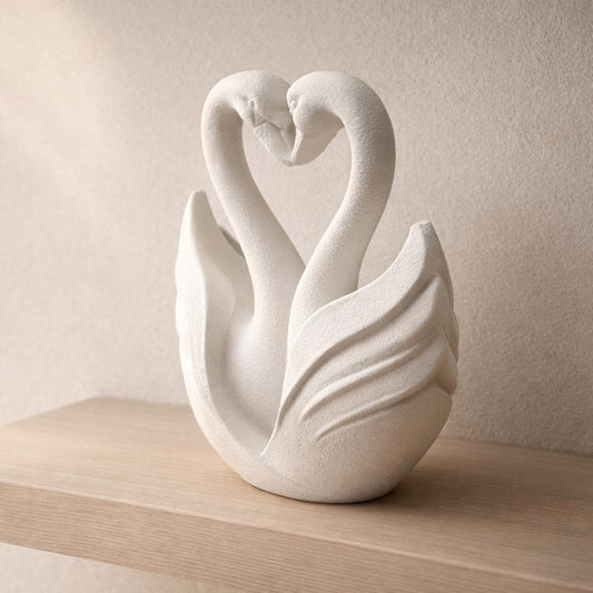 3D Printed Swan Heart Sculpture