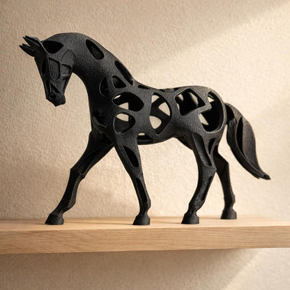 Modern Geometric Horse Sculpture