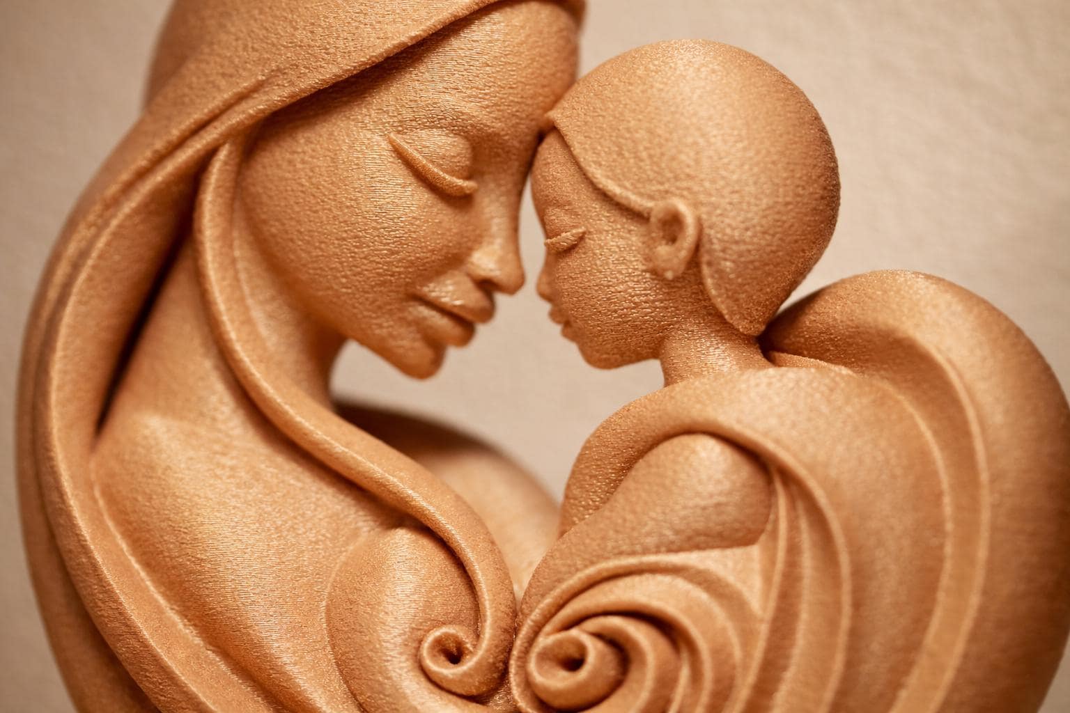 Mother and Child Sculpture