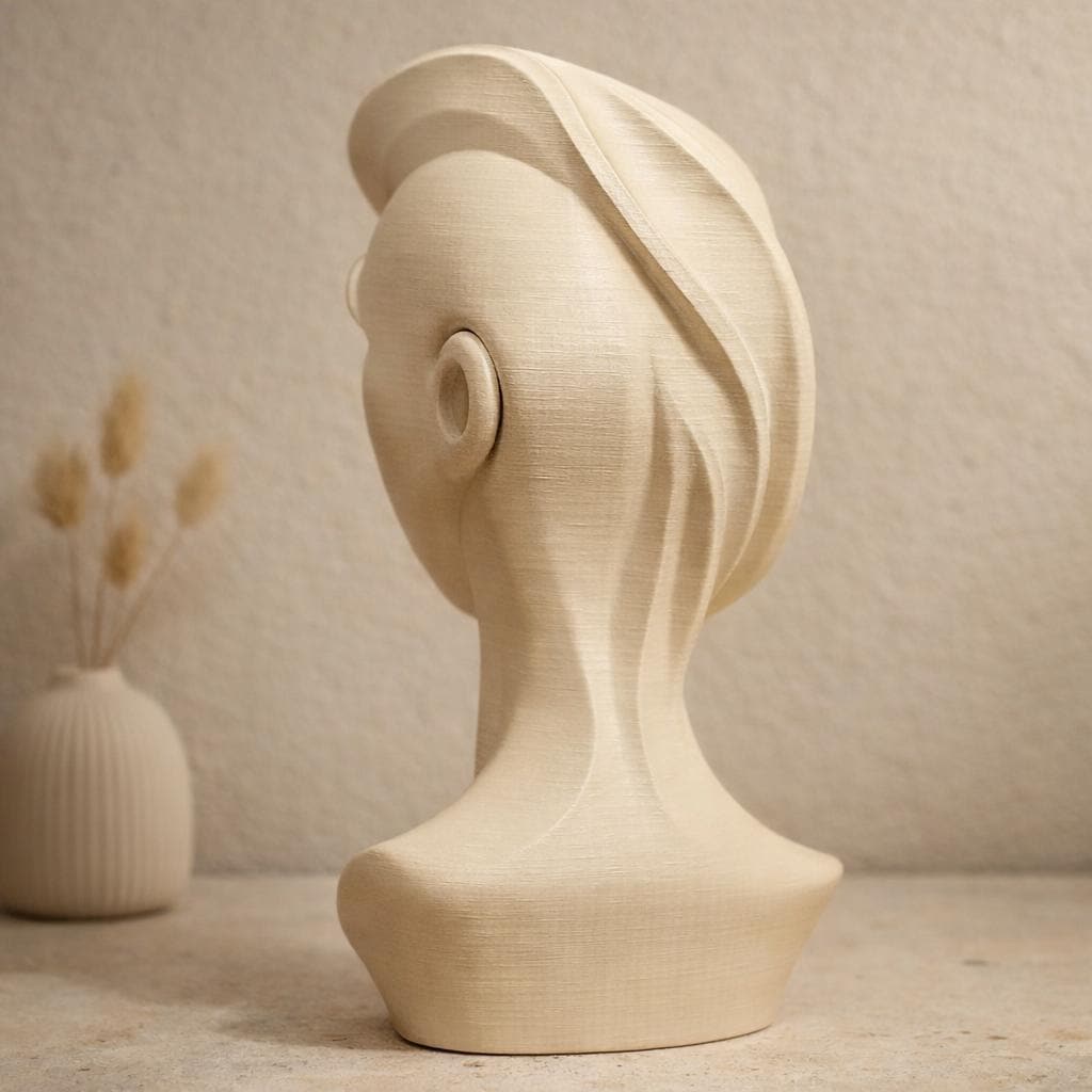 Modern Abstract Female Bust Sculpture