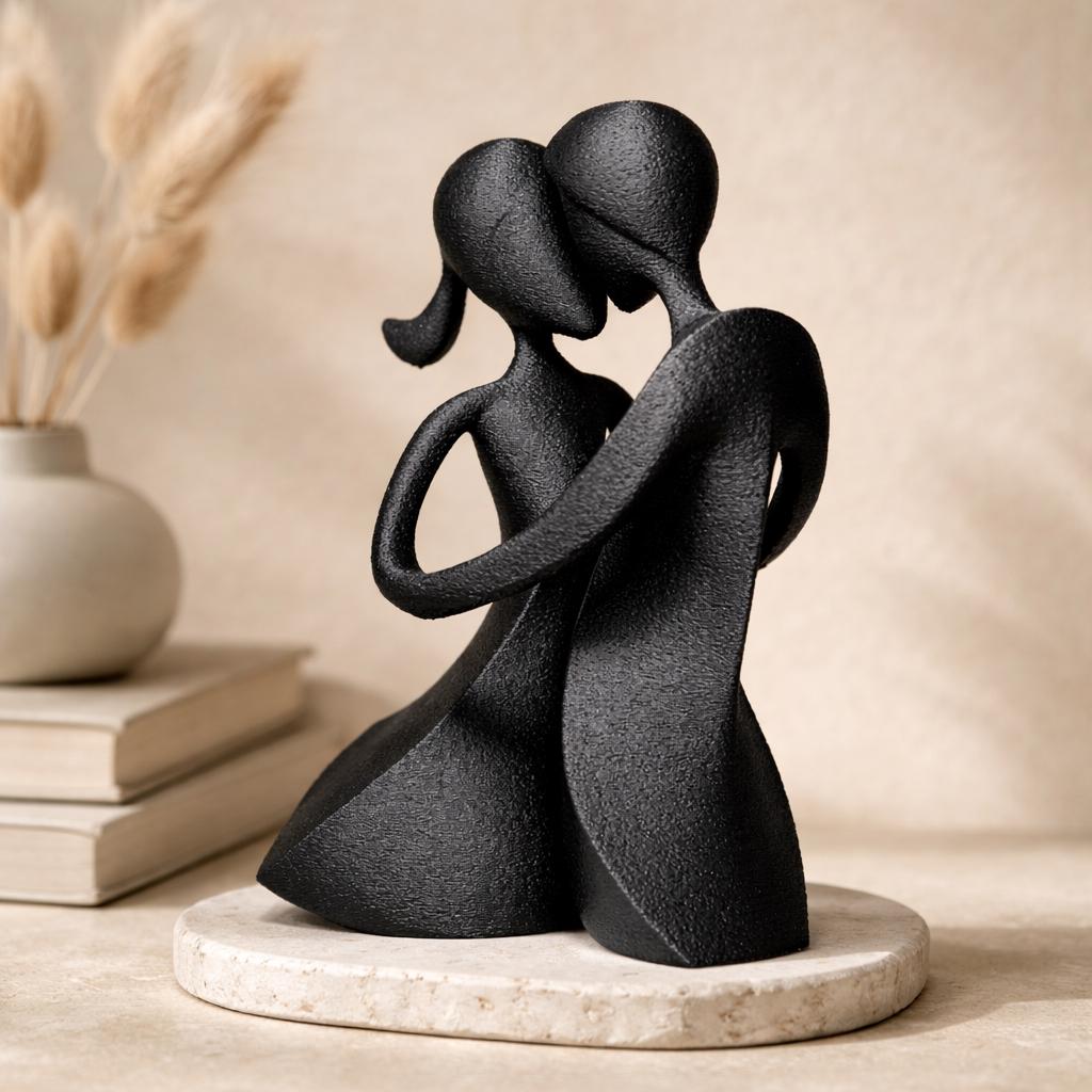 Modern Abstract Couple Sculpture