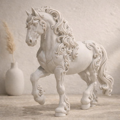 Elegant Baroque Horse Sculpture