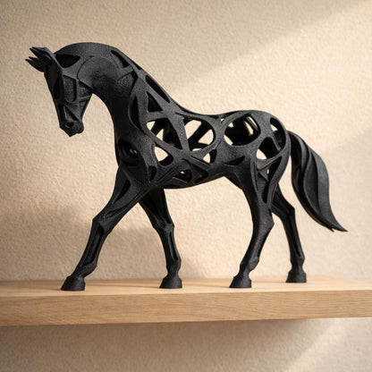 Modern Geometric Horse Sculpture