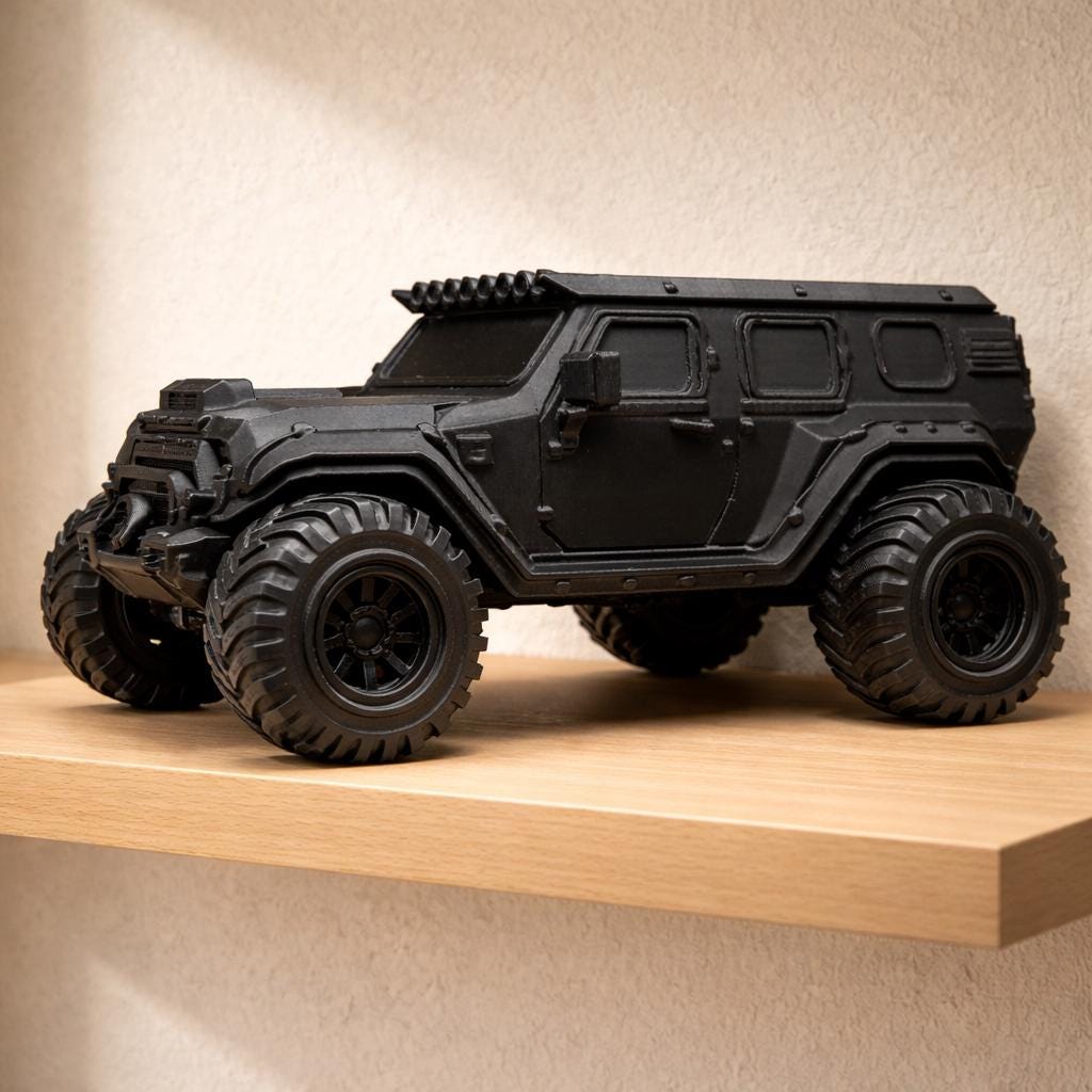 Off Road 4x4 Truck Sculpture