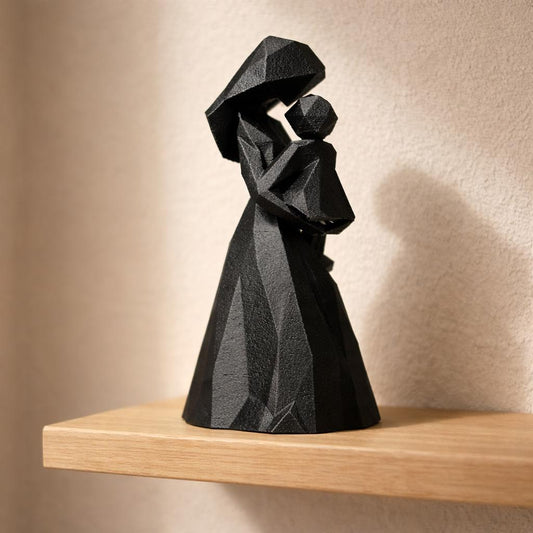 Modern Abstract Mother and Child Sculpture
