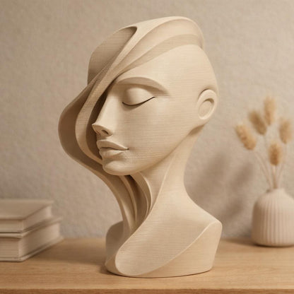 Modern Abstract Female Bust Sculpture