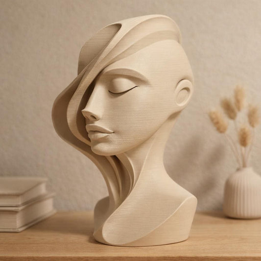 Modern Abstract Female Bust Sculpture
