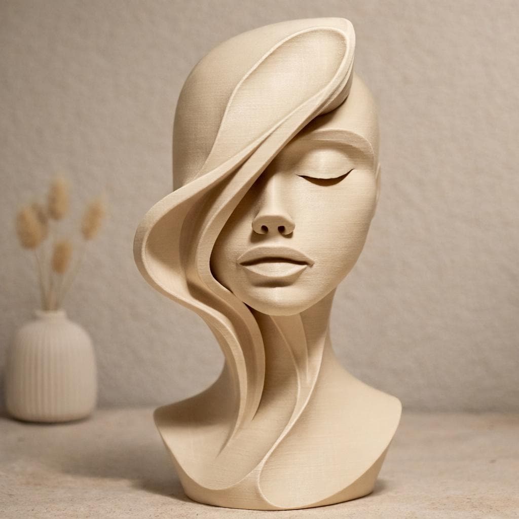 Modern Abstract Female Bust Sculpture