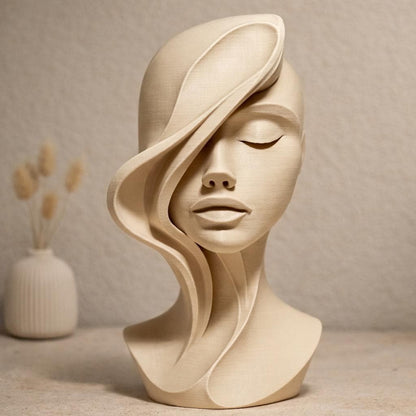 Modern Abstract Female Bust Sculpture