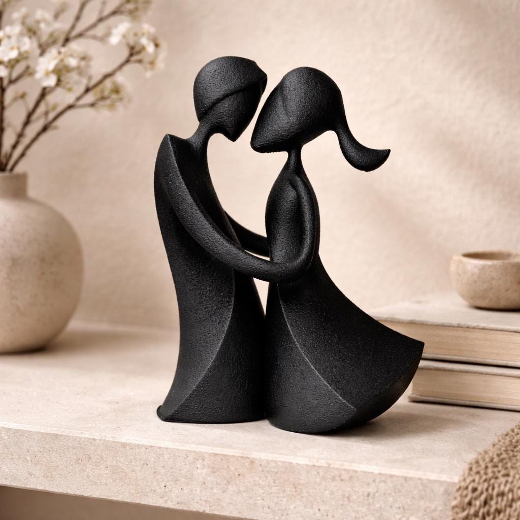Modern Abstract Couple Sculpture