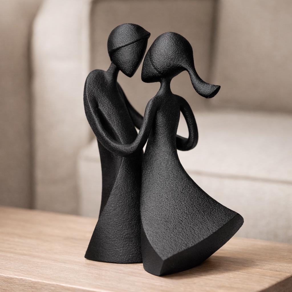 Modern Abstract Couple Sculpture
