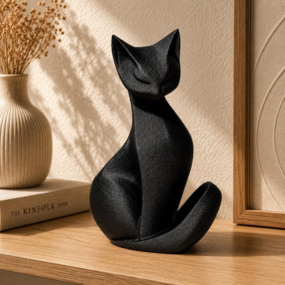 Elegant Abstract Cat Statue