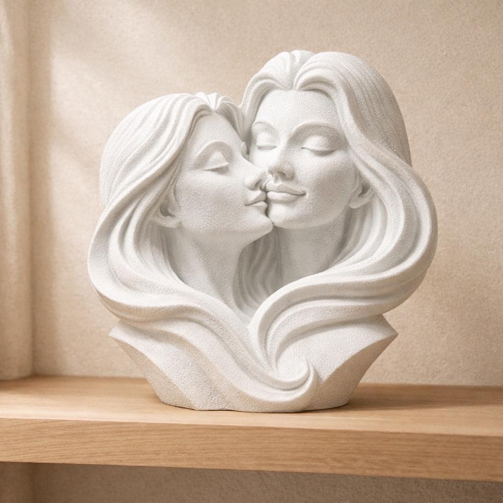 Two Women One Love Romantic Sculpture