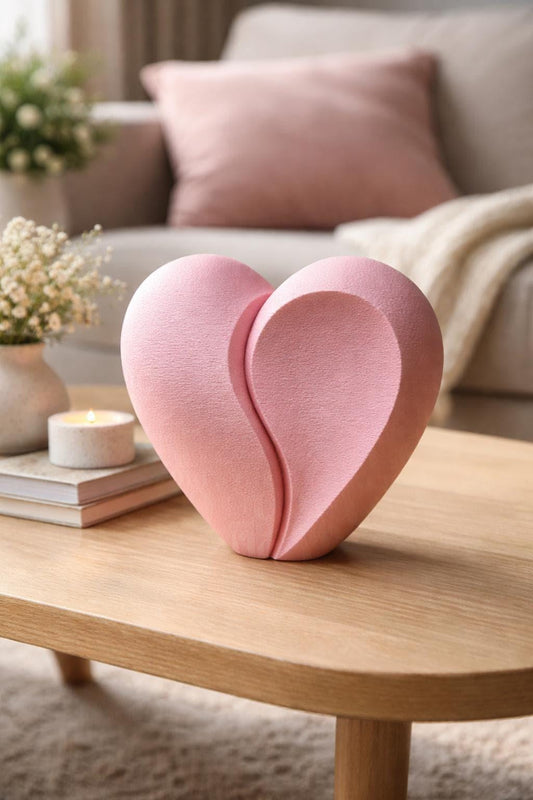 3D Printed Split Heart Sculpture