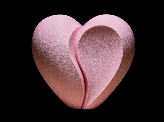 3D Printed Split Heart Sculpture