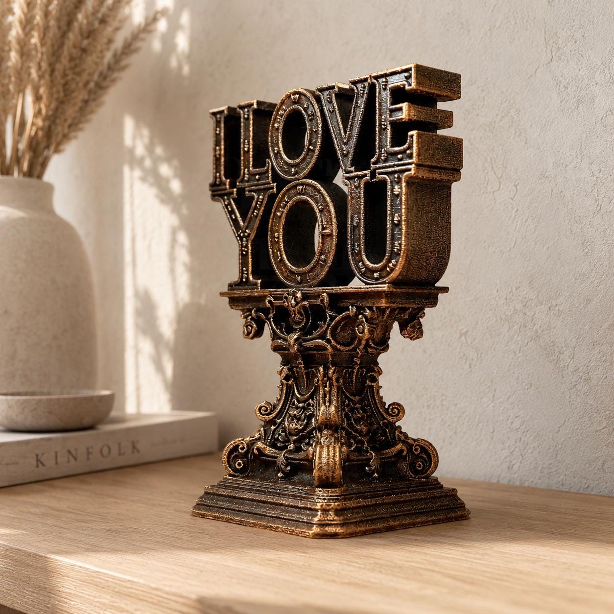 Ornate I Love You Sculpture