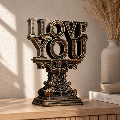 Ornate I Love You Sculpture