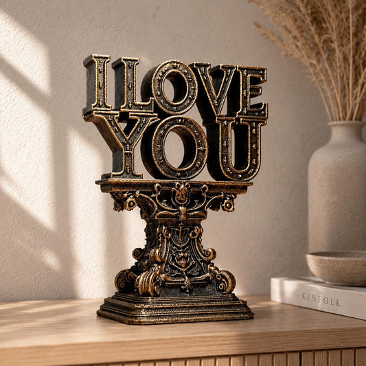 Ornate I Love You Sculpture