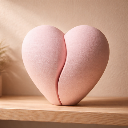 Split Heart Abstract Sculpture