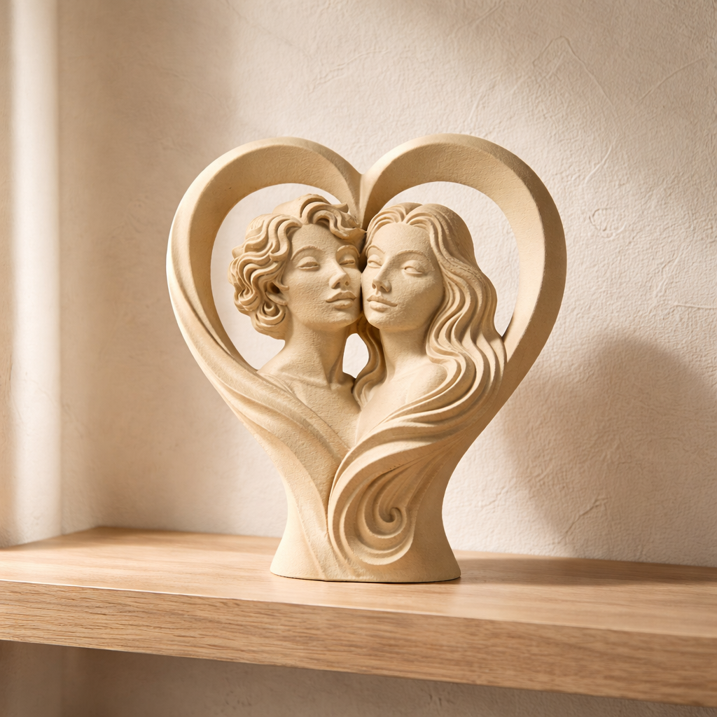 Two Souls One Heart Sculpture