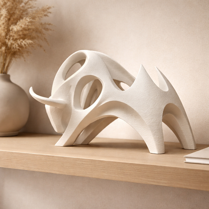 Abstract Bull Sculpture