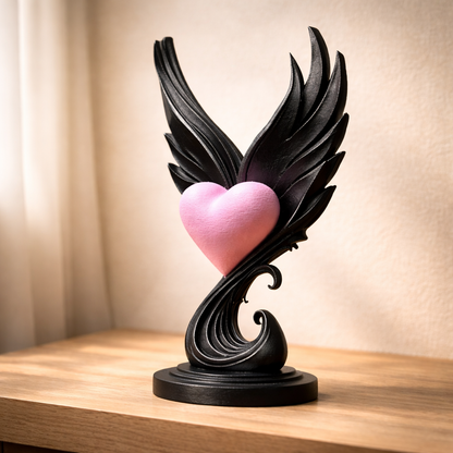Winged Heart Sculpture