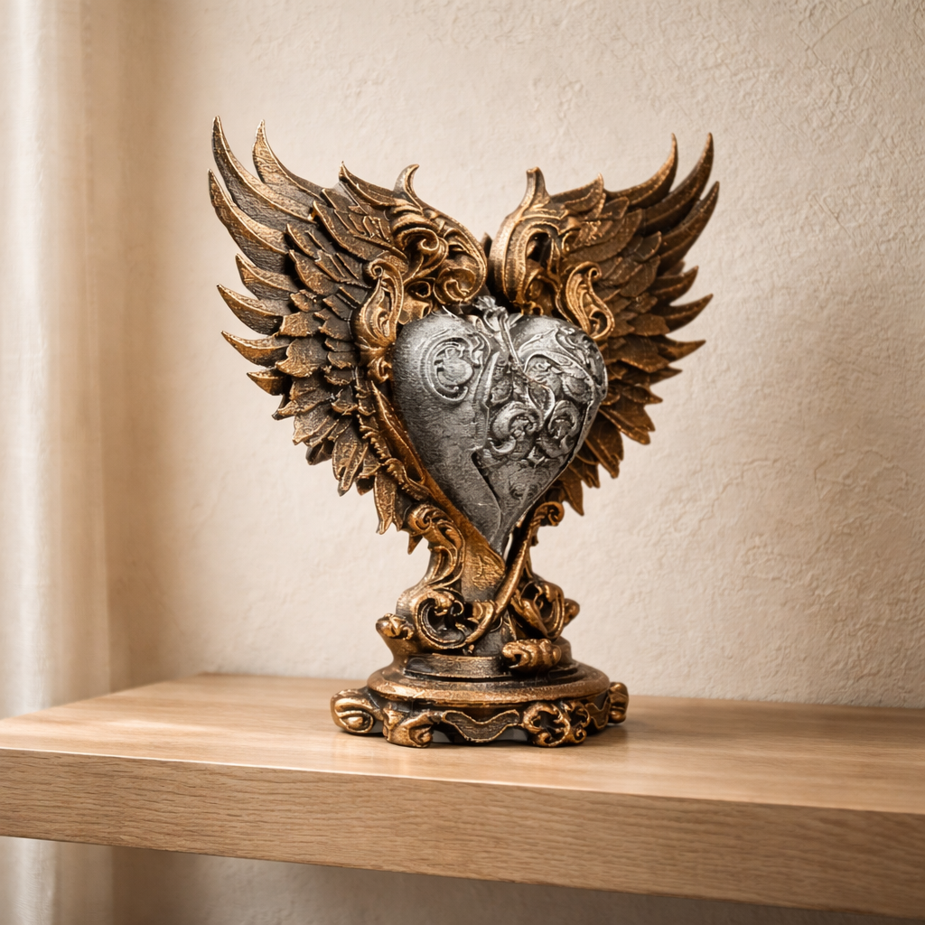 Baroque Winged Heart Ornament