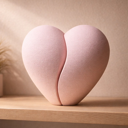 Split Heart Abstract Sculpture
