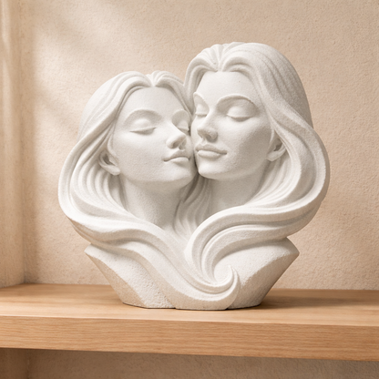 Two Women One Love Romantic Sculpture