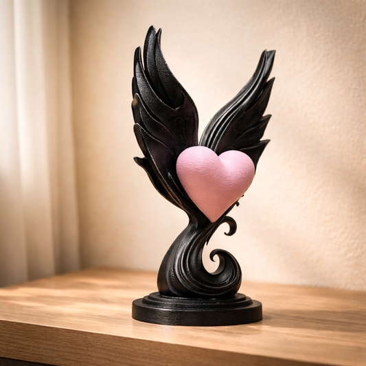 Winged Heart Sculpture